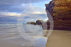 Beach of the Cathedrals. Praia de Augas Santas, Ribadeo photo