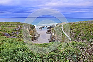 Beach of the Cathedrals. Praia de Augas Santas, Ribadeo photo