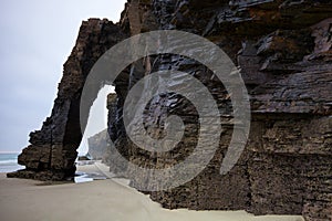 Beach of the Cathedrals in Ribadeo, Lugo,Galicia