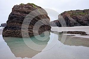 Beach of the Cathedrals in Ribadeo, Lugo,Galicia photo
