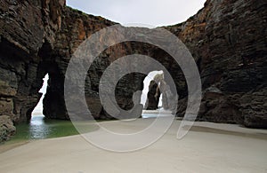 Beach of the Cathedrals in Ribadeo, Spain photo