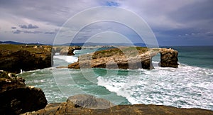 Beach of the Cathedrals, Ribadeo, Spain photo