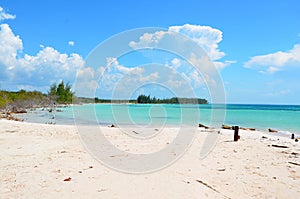 Beach at Cayo JutÃÂ­as in clouds photo