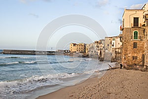 Beach of Cefalu.Sicily