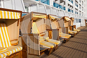 Beach chair cruise ship