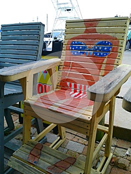 Beach Chair Painted Lady