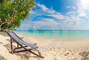 Beach chair on Phi Phi Island, Thailand