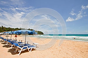 Beach chair at Phuket, Thialand