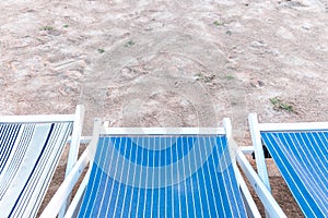 Beach chair and sea sand