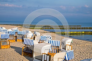 Beach chairs at the Baltic Sea