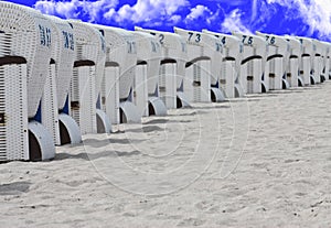 Beach chairs on the beach