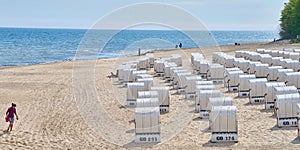 Beach chairs near Sellin Pier