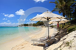 Beach Chairs and Umbrellas