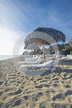 Beach chairs in Varadero, hotels and resorts locations