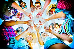 Beach Cheers Celebration Friendship Summer Fun Concept