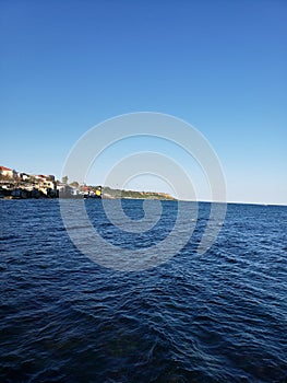 Beach of Chernomorka close to Odessa, Ukraine in May 2021.