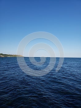 Beach of Chernomorka close to Odessa, Ukraine in May 2021.