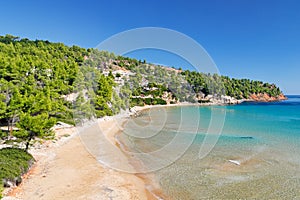 The beach Chrisi Milia of Alonissos, Greece