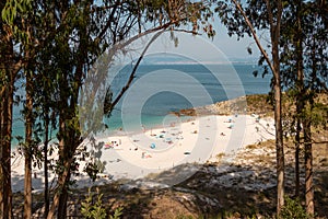 Beach in Cies Islands, Galicia, Spain