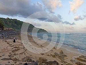 Beach claud sand Bali Indonesia