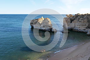 Beach cliff in Algarve. Portugal