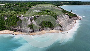 Beach Cliffs In Porto Seguro Bahia. Brazil Discovery Coast.