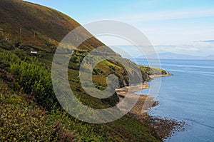 Beach and cliffs at Ring of Kerry in Ireland