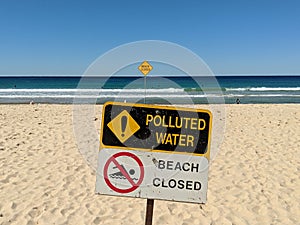 Beach Closed - Polluted Water