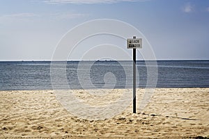 Beach Closed Sign, Gulf Coast