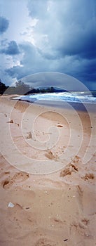 Beach on a cloudy day