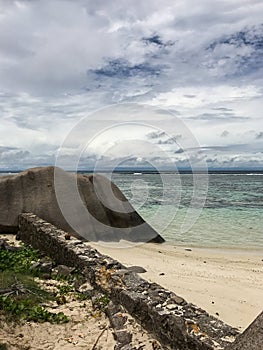 beach and cloudy sky