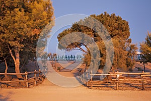 Beach of Club hotel Marina Beach near Orosei. Province of Nuoro. Sardinia. Italy