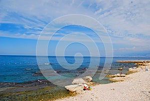 Beach of the coast of Beirut