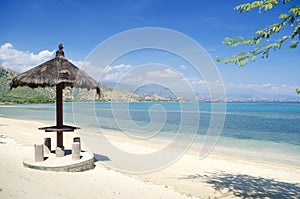 Beach and coast near dili in east timor photo