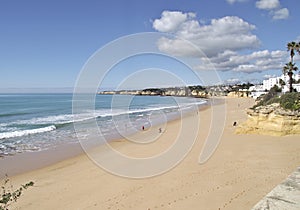 Beach and coastline in Armacao de Pera, Algarve - Portugal photo