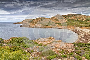 Beach and coastline in Corsica