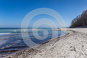 Beach and coastline near spa town Sellin