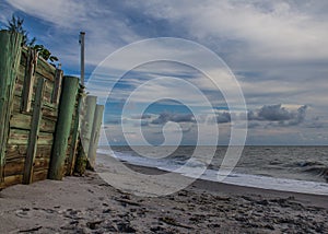 Beach Coastline Wooden Pier Ocean