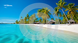 beach with coconut palm