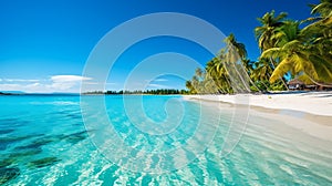 beach with coconut palm