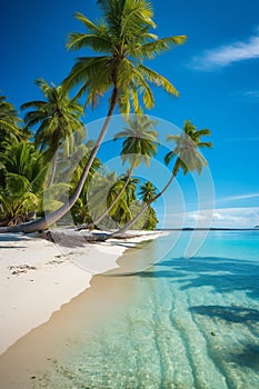 beach with coconut palm