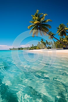 beach with coconut palm