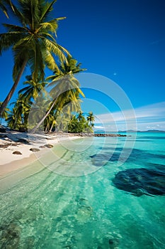 beach with coconut palm