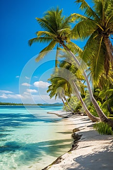 beach with coconut palm