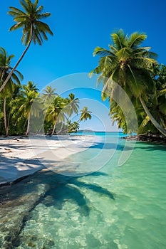 beach with coconut palm