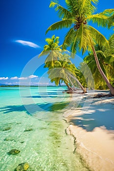 beach with coconut palm