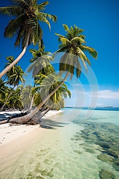 beach with coconut palm