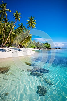 beach with coconut palm