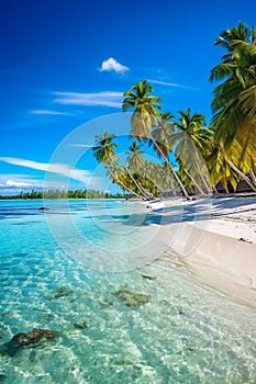 beach with coconut palm