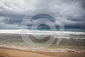 Beach and coming storm